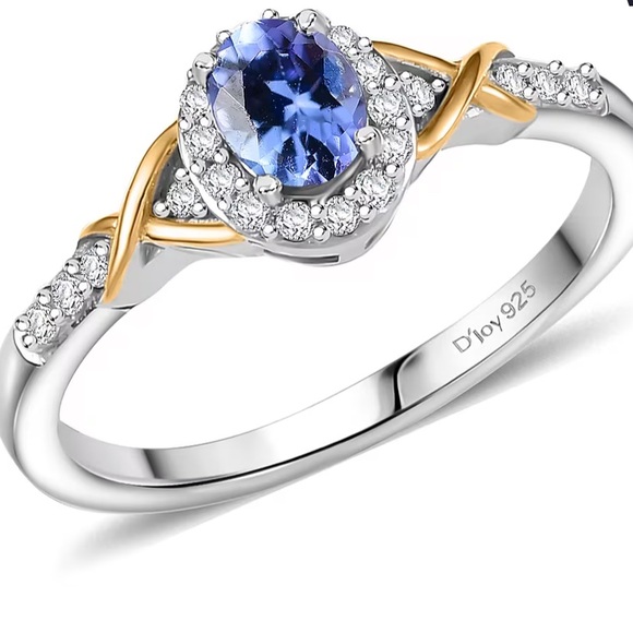 Luxury Tanzanite & White Zircon Jewelry Set • Sterling Silver • Ring Size 8 NWT - Picture 13 of 16